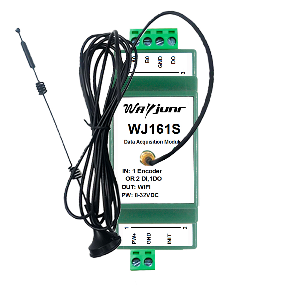 1路編碼器或2路DI脈沖計數器存儲器，Modbus和MQTT，WiFi模塊 WJ161S